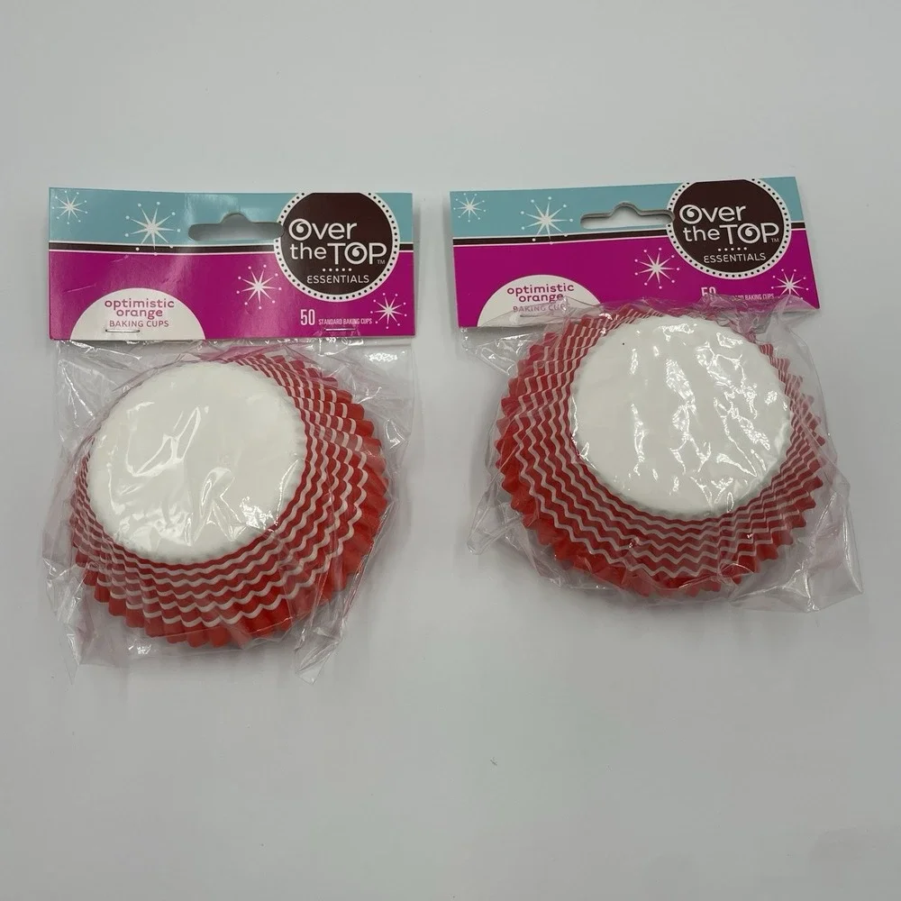 Optimistic Orange Classic Cupcake Liners, 100 count,Baking Cups (2) X 50 Count